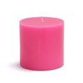 Zest Candle Zest Candle CPZ-073-12 3 x 3 in. Hot Pink Pillar Candles -12pcs-Case- Bulk CPZ-073_12